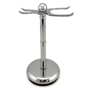 Deluxe ADJUSTABLE Chrome Safety Razor & Shave Brush Stand